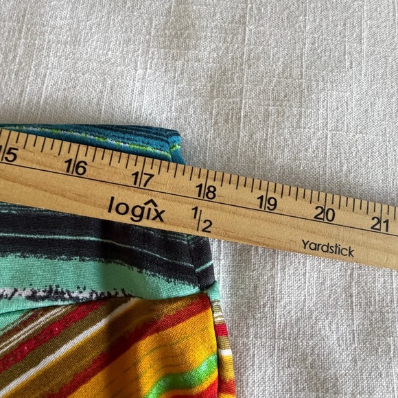 Studio JPR Skirt Womens PXL Multicolor Striped A-Line Maxi Stretch Pull On Boho - Picture 6 of 9